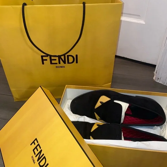 Fendi Black Loafers with Yellow Accents m_68dc86f521b80181f5282e85.jpg main image 4